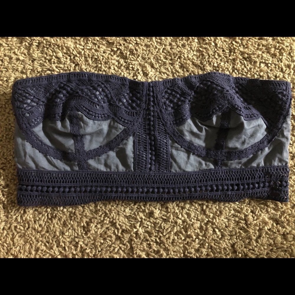 Free People Crocheted Strapless Bandeau